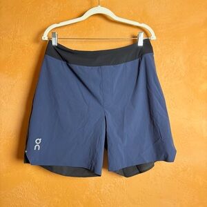 On Running Men's Athletic Lightweight Shorts - Navy and Black